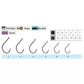   Trabucco Shinken Pint Cârlig W/R BN #2 Cârlig cu ochi, cu barbetă 10buc