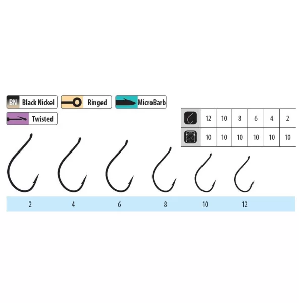 Trabucco Shinken Pint cârlig W/R BN #6 cu ochi, cârlig cu barbă 10buc