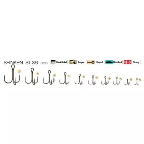 Trabucco Shinken ST-36 BN #20 Cârlig Triplu 6 buc