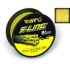   Black Cat O 0,42mm S-Line H: 250m 45kg / 99lbs galben - Fir împletit
