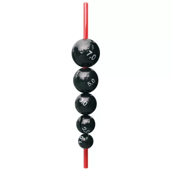 Cralusso - Plumb rotund centralizat cu tub protector 5buc/pachet - Plumb rotund - 12gr