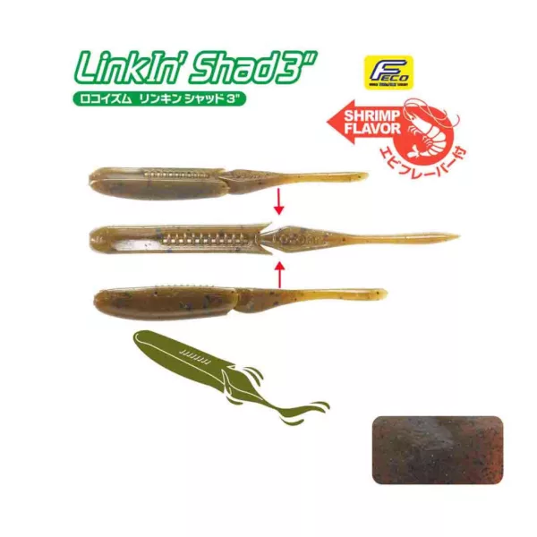 Tiemco Linkin Shad 7,6cm 133 Plasztik Csali 9db