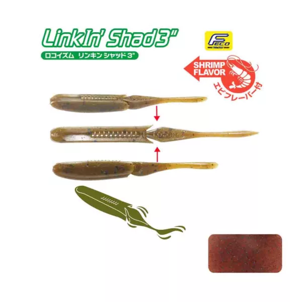 Tiemco Linkin Shad 7,6cm 142 Plasztik Csali 9db