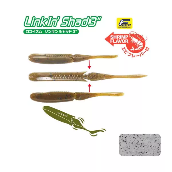 Tiemco Linkin Shad 7,6cm 161 Plasztik Csali 9db