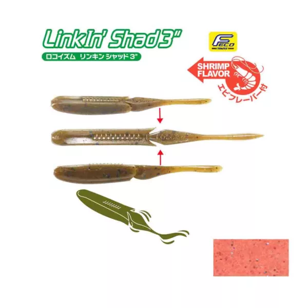 Tiemco Linkin Shad 7,6cm 156NS Plasztik Csali 9db