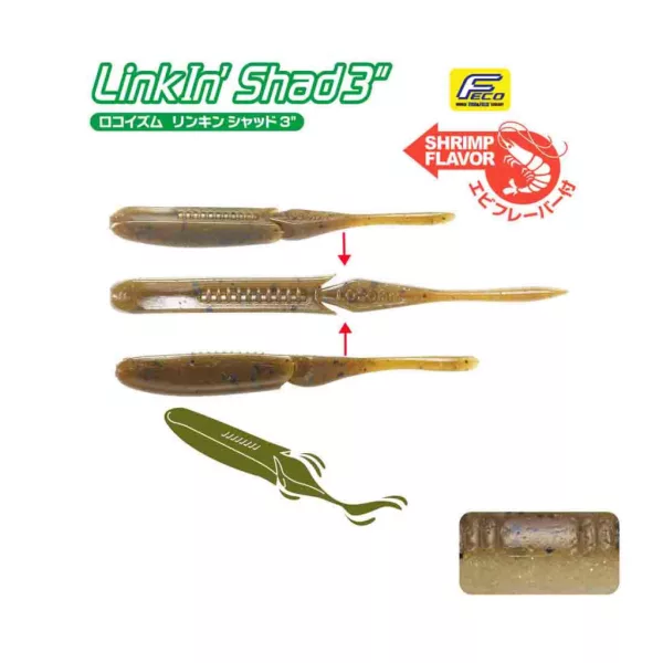 Tiemco Linkin Shad 10cm 225 Plasztik Csali 9db