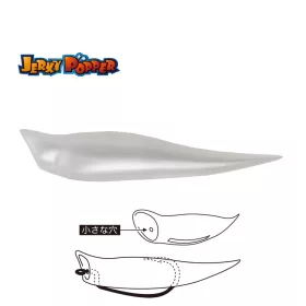   Tiemco Jerky Popper Eco 8,3cm 6gr 01 Pearl White Plasztik Csali 3db