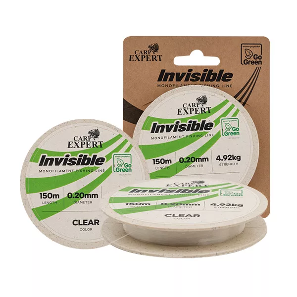 Carp Expert Invizibil 150m 0,240mm Go Green Fir principal monofilament