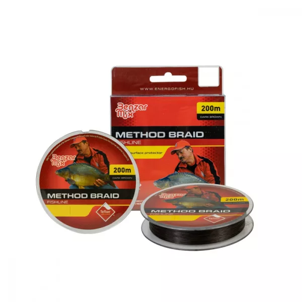 Fir Benzar Method Braid 0,14Mm 8,23 Kg 200M Maro Închis