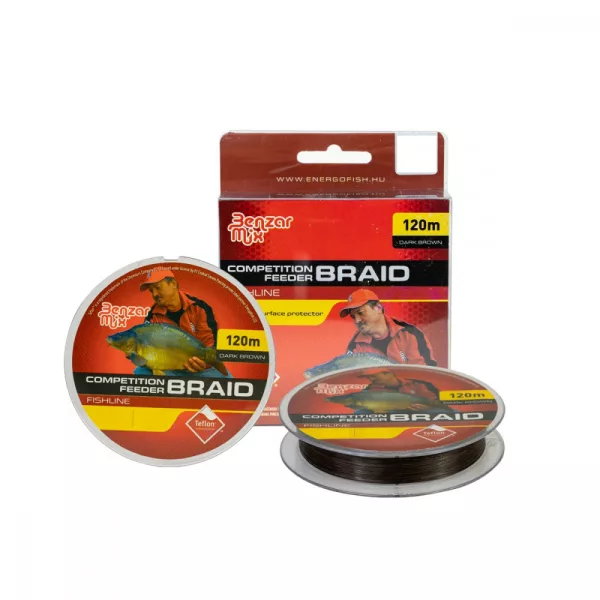 Fir Benzar Competition Feeder Braid 0,06Mm 4,35 Kg 120M Maro închis