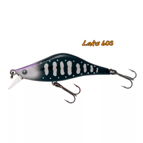 Tiemco Laks 60S 6,0cm 5,8gr 010 Black Trout Silver Parmark Wobbler