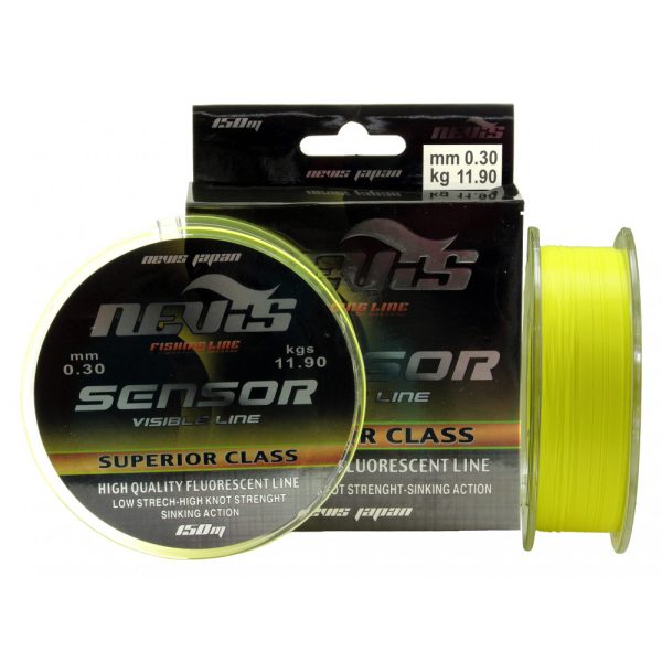 Nevis Sensor Fluo 300m 0.30mm Fir principal monofilament-Galben fluo