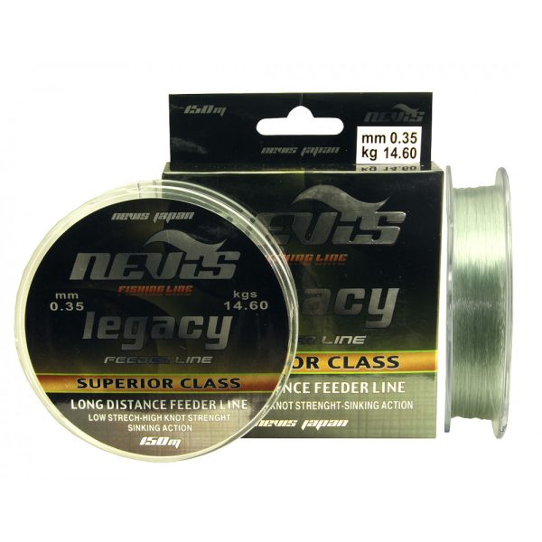 Nevis Legacy Feeder 300m 0.22mm Fir principal monofilament-Gri transparent