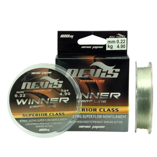 Nevis Winner 100m 0.28mm Fir monofilament principal-Transparent