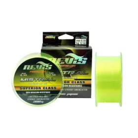   Nevis Mistral Fluo 300m 0.28mm Fir principal monofilament-Verde Fluo
