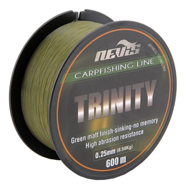 Nevis Trinity 600m 0.25mm Fir principal monofilament-Verde
