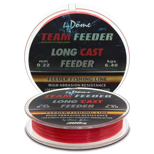 Haldorádó By Döme TF Long Cast 300m 0.18mm Fir principal monofilament-Roșu
