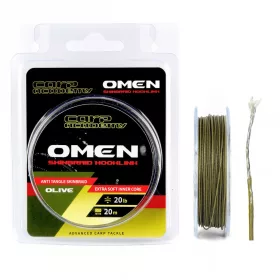   Carp Academy Omen Skinbraid Olive 25Lb 20m 0.44mm Fir de forfac împletit-Verde oliv