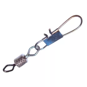   Sasame Erős Hengeres Biztonsági Kapoccsal Black Nickel 6 Forgókapocs 8db