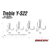 Decoy Y-S22 Multi Purpose #3/0 Füles Szakállas Háromágú Horog 6db