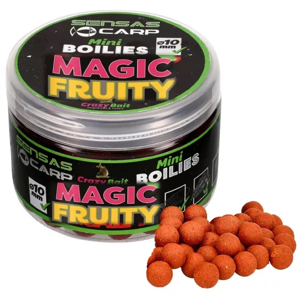 Sensas Mini Boilies Crazy Magic Fruity 10mm Boilie pentru momeală 80gr