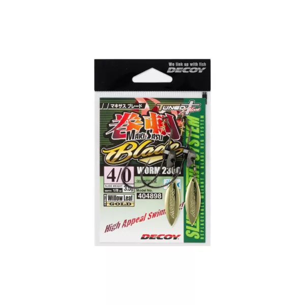 Decoy Worm 230G Makisagu Blade Gold #5/0 5gr Súlyozott Offset Horog 1db