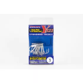   Decoy Y-S21 Standard #4 Füles Szakállas Háromágú Horog 6db