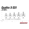 Decoy Quattro X-S51 #10 Füles Szakállas Négyágú Horog 6db