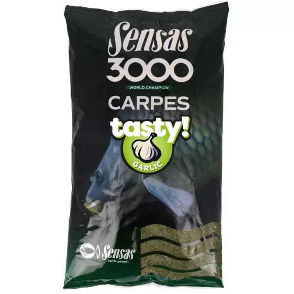 Sensas 3000 Carp Tasty Garlic Nadă 1kg