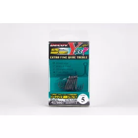   Decoy Y-F33F Extra Fine Wire #4 Füles Szakállas Háromágú Horog 6db