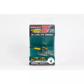 Decoy W-F35 #4 Füles Szakállas Kétágú Horog 6db