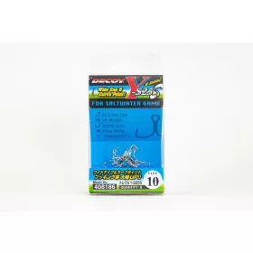   Decoy Y-S25S Saltwater Game #12 Füles Szakállas Háromágú Horog 8db