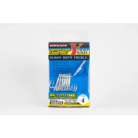   Decoy Y-S81 Super Heavy Duty #8 Füles Szakállas Háromágú Horog 6db