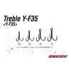 Decoy Y-F35 Long Shank #2 Microbarb Füles Szakállas Háromágú Horog 4db