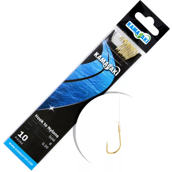 Kamasaki Cârlig Legat Sode 8 Gold 10Buc/Pachet