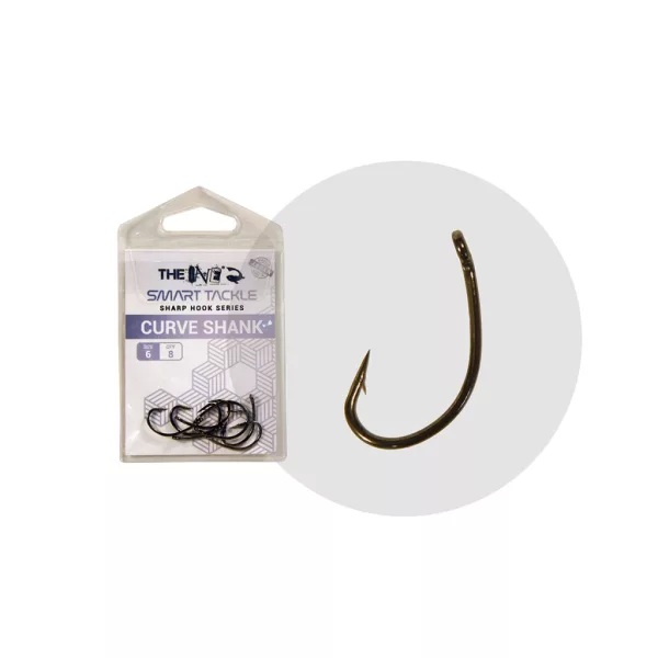 The One 8245Bd Curve Shank 6 Cârlig de Crap Negru Nichel Cu Ochet, Cu Barbă 8buc