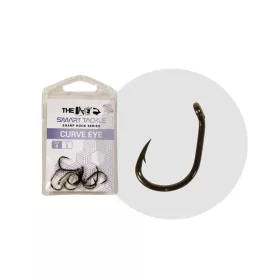   The One 8005 Curve Eye 4 Cârlig de Crap Negru Nichel Cu Ochet, Cu Barbă 8buc