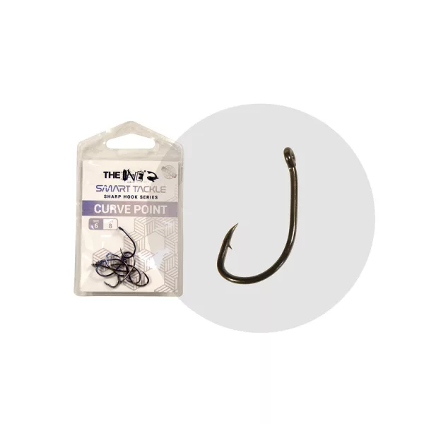 The One B988Bd Curve Point 6 Cârlig de Crap Negru Nichel Cu Ochet, Cu Barbă 8buc