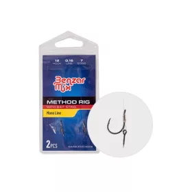   Benzar Method Cârlig legat 8 pe fir monofil cu vârf de momeală de 10mm