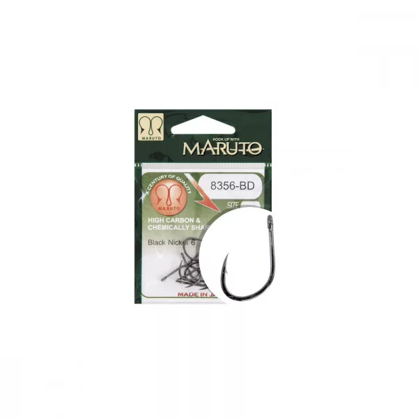 Maruto Cârlig 8356-Bd Carp Hooks Barbed Forged Straight Eye Hc Black Nickel 4