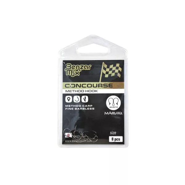 Benzár Concourse Method Carp Fine Barbless Cârlig 16