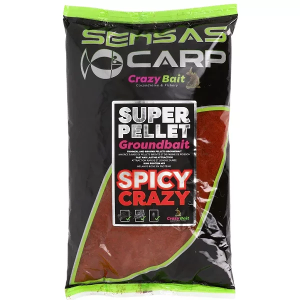 Sensas Super Pellet Spicy Crazy Momeală 1kg