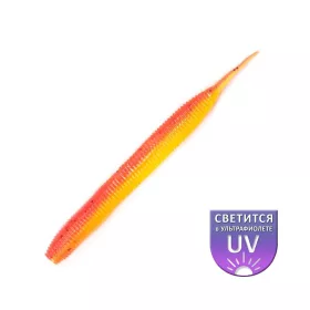   DS Sexy Worm 10,16cm Fire lemon 6buc/pachet momeală artificială din plastic