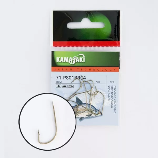 Kamasaki Carbon Cârlig P801Br Nr 06 Ambalat (12 buc)