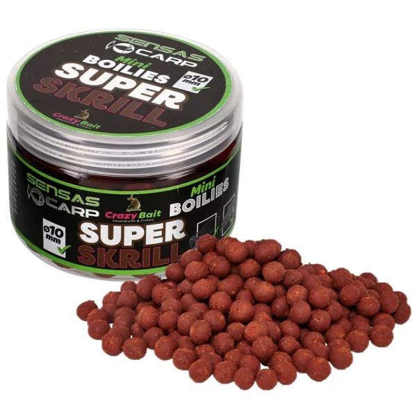 Sensas Mini Boilies Crazy Super Krill 10mm Boilie pentru momeală 80gr
