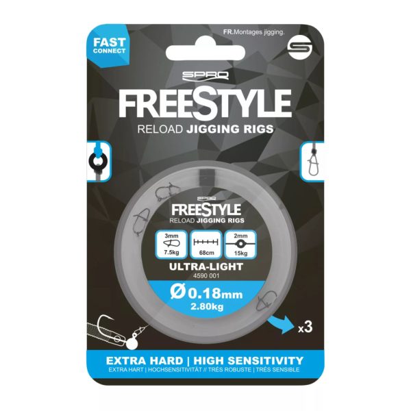 Spro FreeStyle Reload Jig Rig 0.35mm cârlig pre-legat