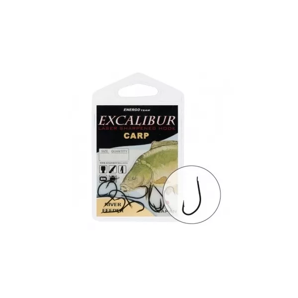 Excalibur Cârlig River Feeder Negru 10