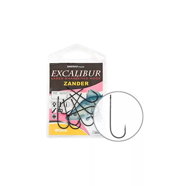 Cârlig Excalibur Zander Worm 5/0