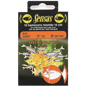   Sensas Special Bleak 15cm 0,08mm 22 Monofil Cârlig montat 10 buc.