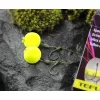 Carp Academy Teflon Hook XS-1 Negru 1 10buc/pachet Cu ochet Cu barbă Cârlig de boilies